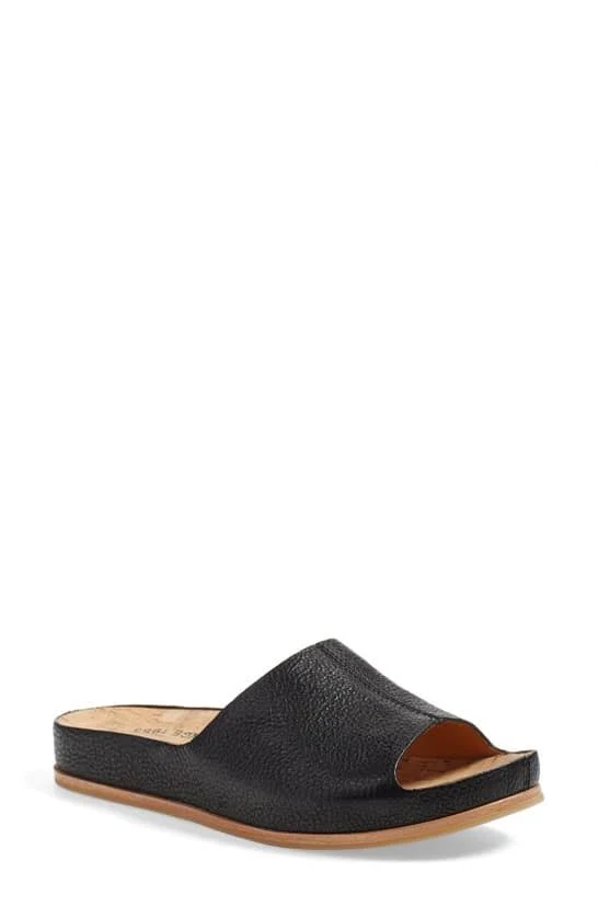 KORK-EASER Kork-Ease &Tutsi& Slide Sandal Black Leather