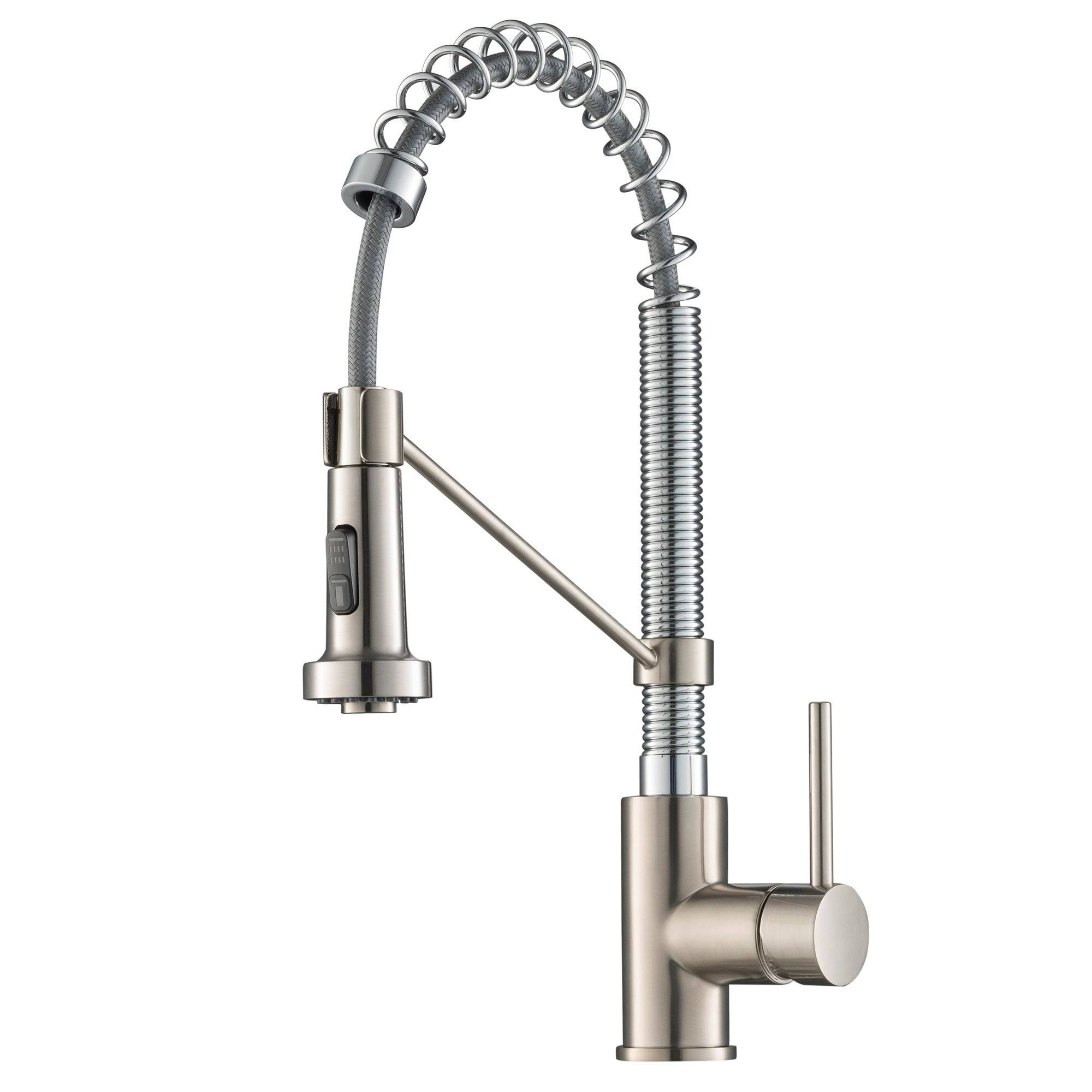 Kraus KPF-1610SFSCH Spot Free Bolden 18-inch Commercial Kitchen Faucet with Dual Function Pull-Down Sprayhead in Stainless Steel