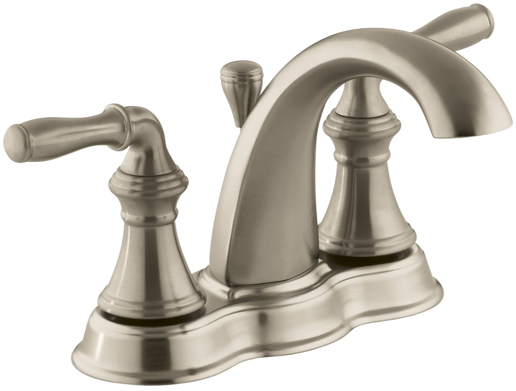 KOHLER K-393-N4-BV Devonshire Centerset Bathroom Sink Faucet, Vibrant Brushed Bronze