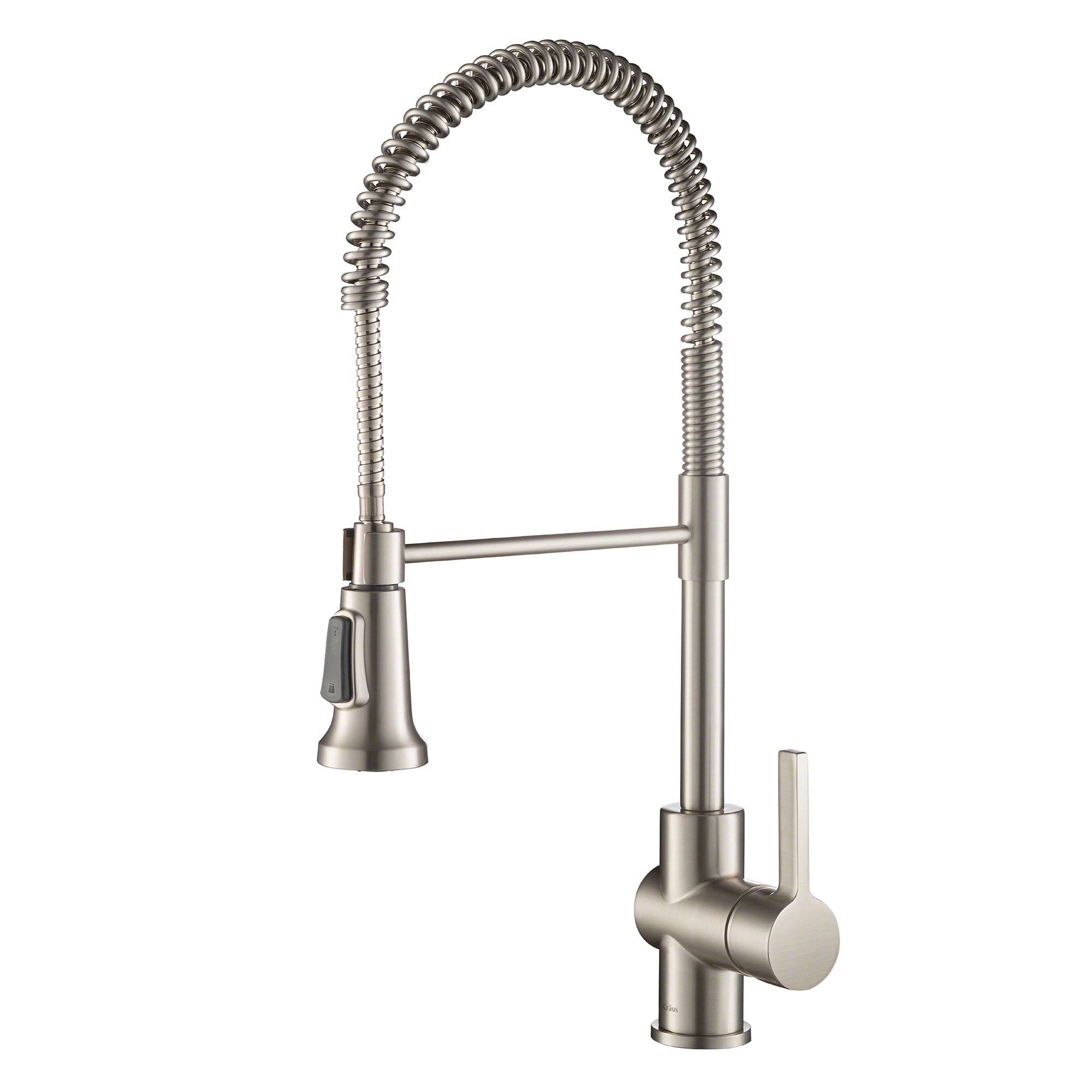 Kraus KPF-1690SFS Britt Single Handle Commercial Kitchen Faucet with Dual Function Sprayhead - all-Brite Spot-Free Stainless Ste