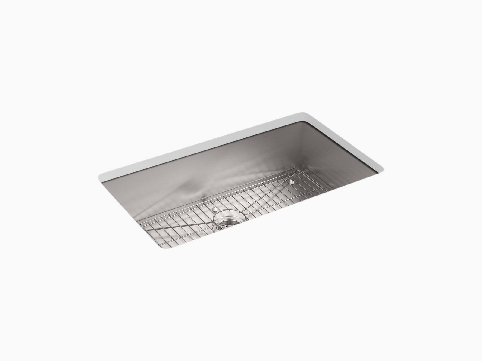 Kohler Vault Large Single Bowl Kitchen Sink with Four-Hole Faucet
