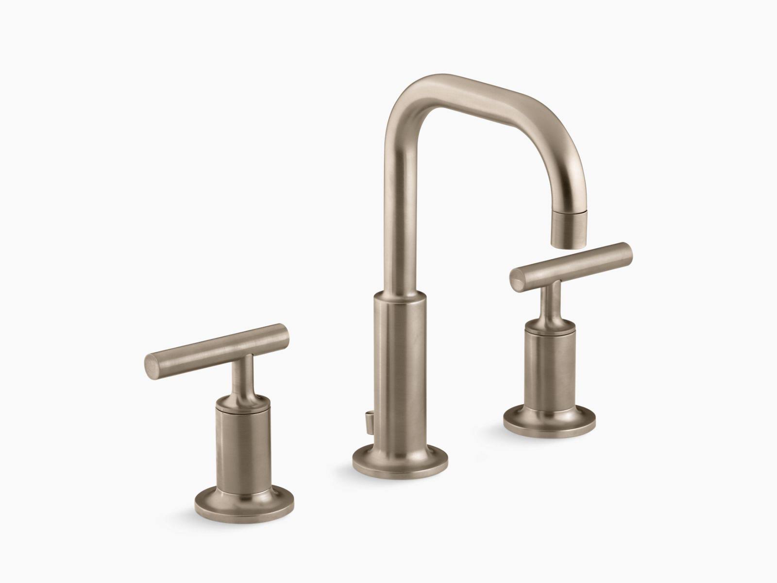 Kohler K-14406-4 Purist Widespread Bathroom Faucet - Brushed Bronze