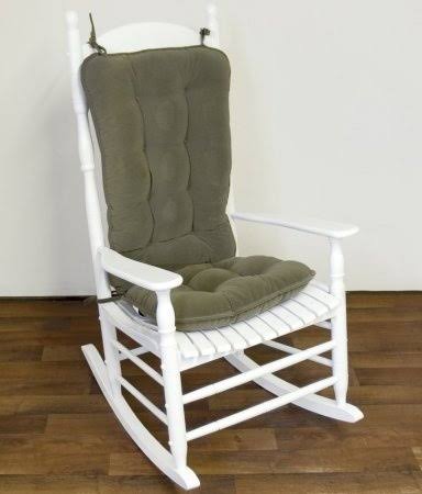 Greendale Home Fashions Jumbo Deluxe Bound Rocker Seat Cushion Set, Green