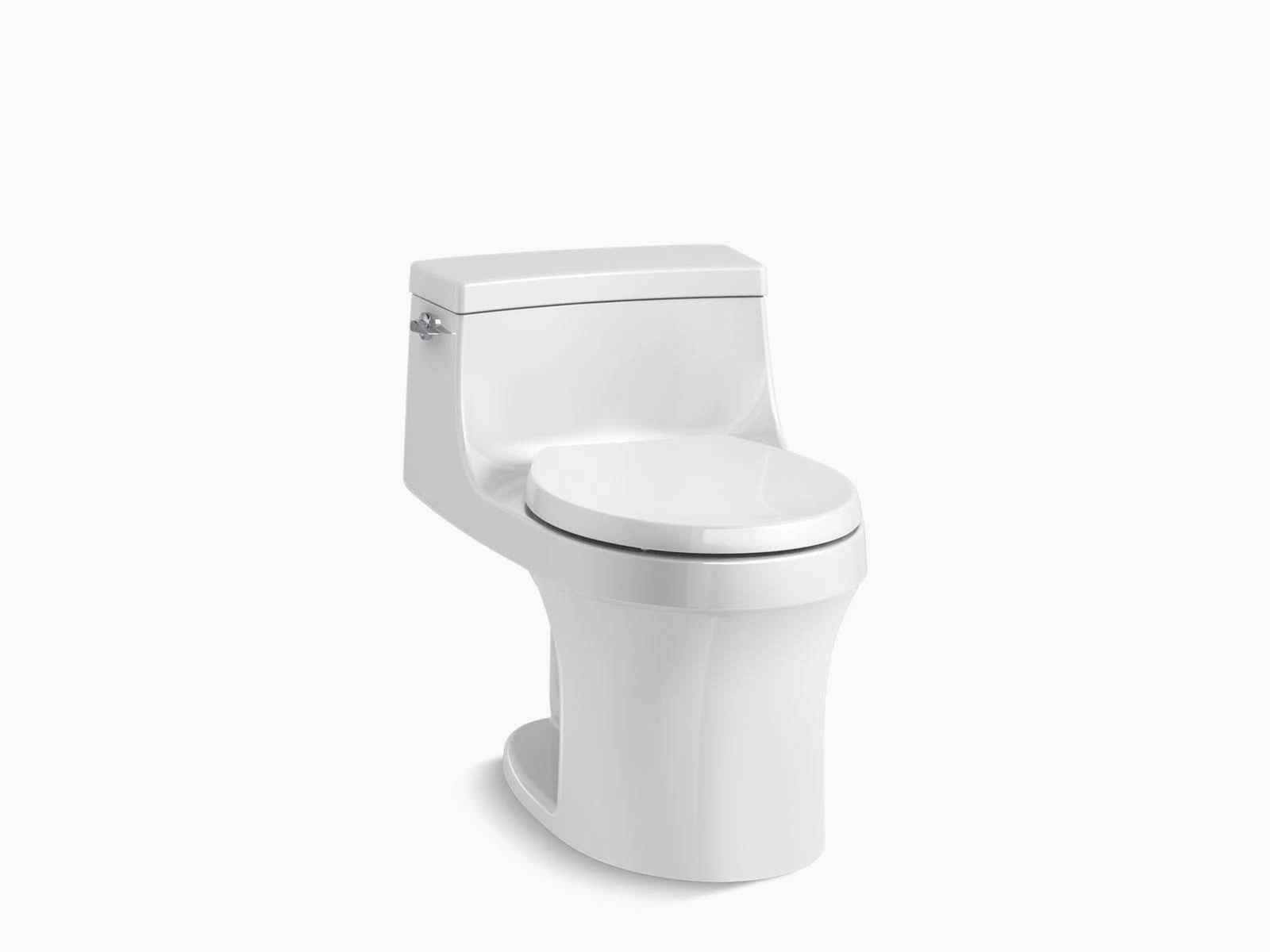 Kohler K-4007-0 San Souci One-Piece Round-Front 1.28 GPF Toilet with AquaPiston Flushing Technology White