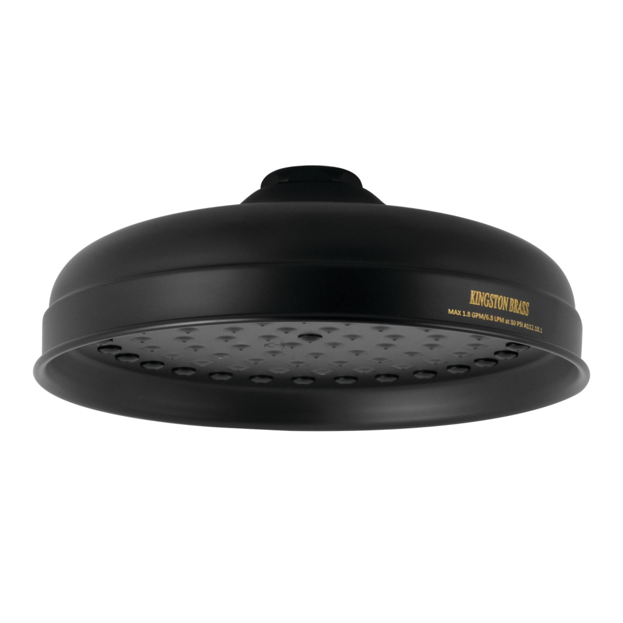 Kingston Brass K124A0 Victorian 8x22 Raindrop Shower Head, Matte Black