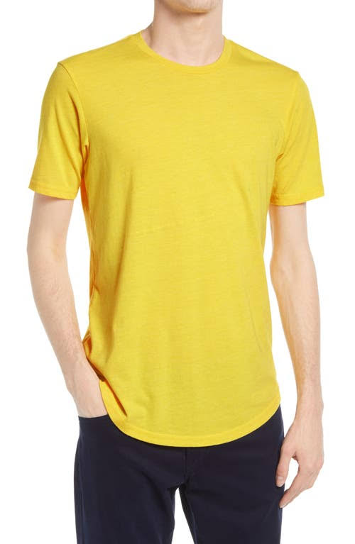 Goodlife Triblend Scallop Crewneck T-Shirt, Size Small in Empire Yellow at Nordstrom