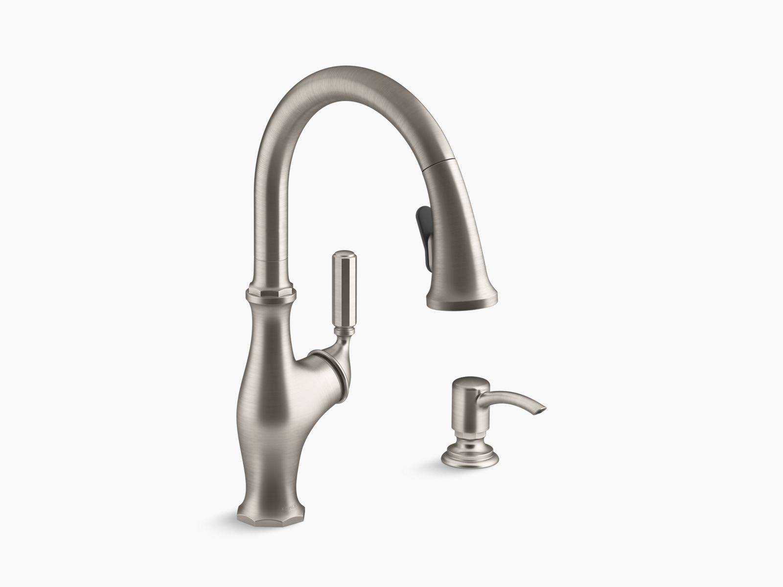 Kohler Kitchen Faucet Worth Single-Handle Pull-Down Sprayer Vibrant Stainless