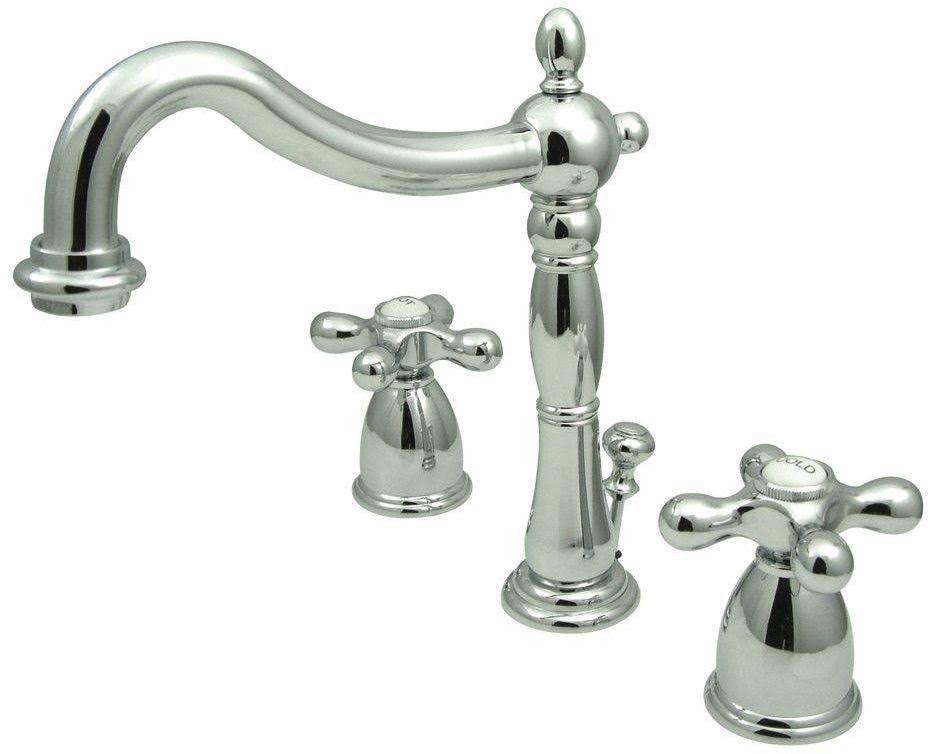 Kingston Brass Victorian 8 in. Widespread 2-Handle Bathroom Faucet in Polished Chrome HKB1971AX