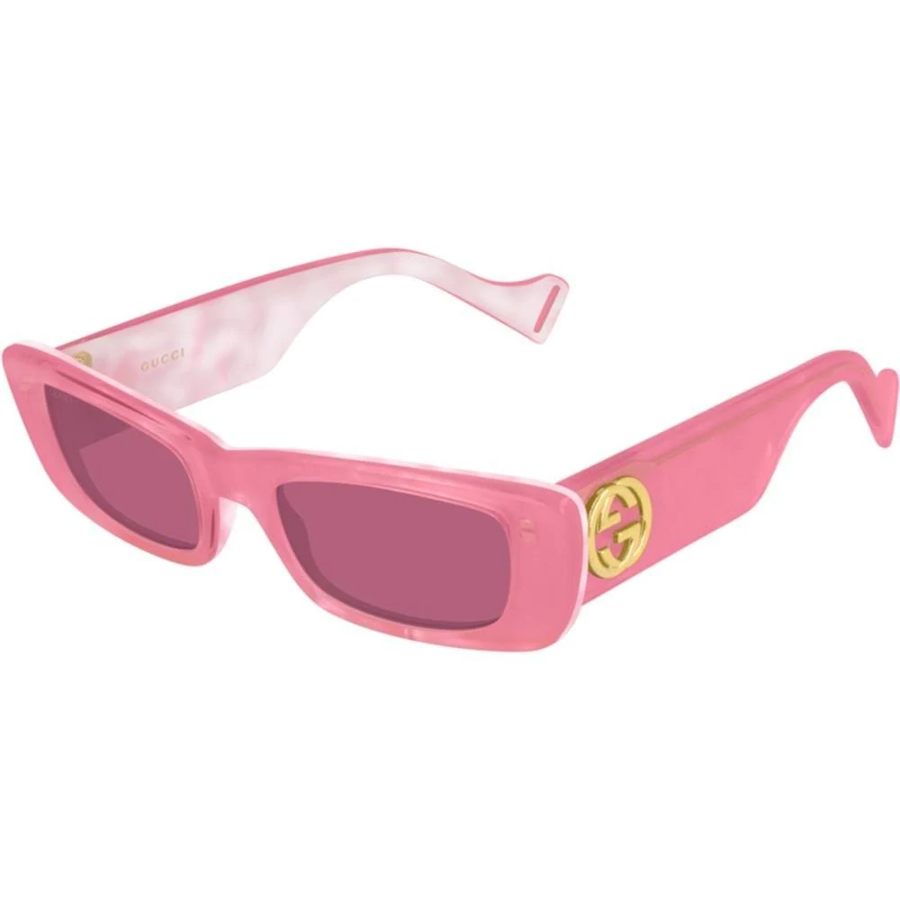 Gucci GG0516S 003 Pink Rectangular Sunglasses