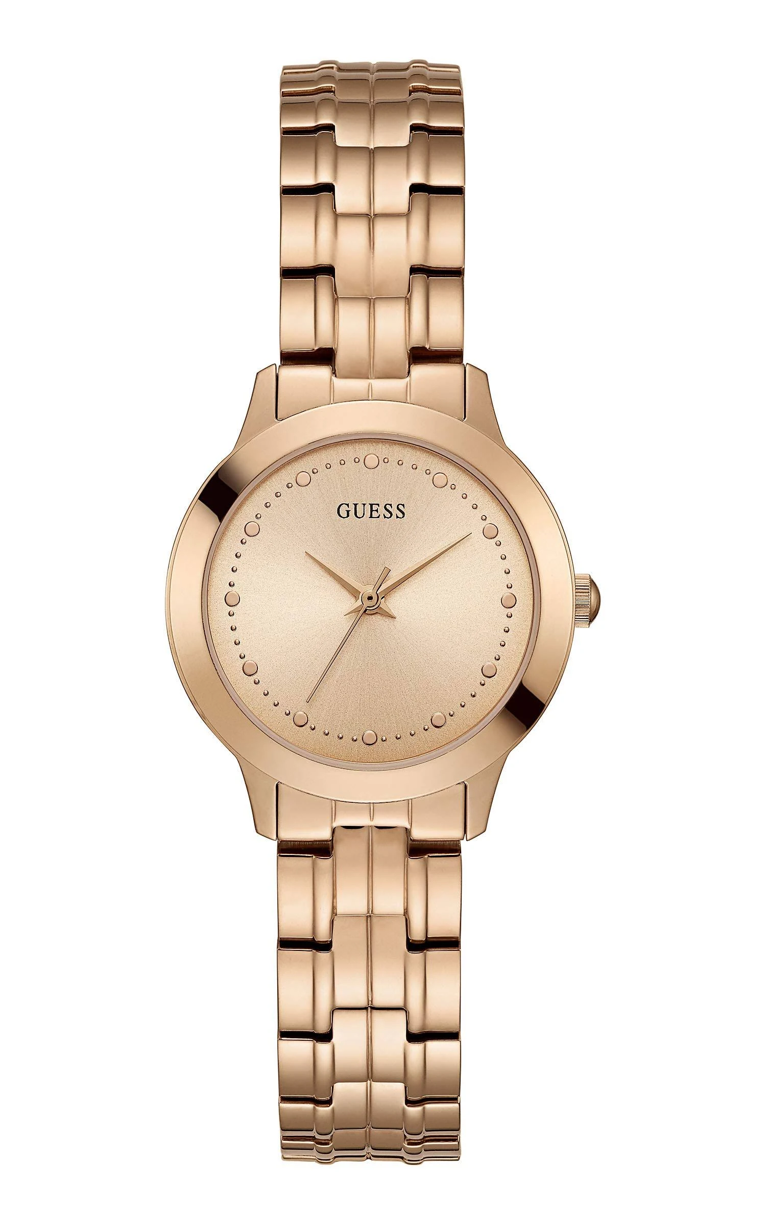 Guess Women&s Chelsea Stainless Steel Rose Gold Tone Watch W0989L3