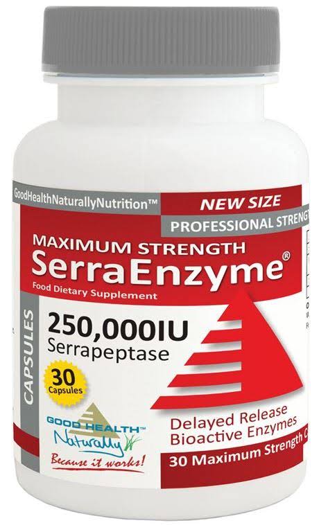 Serra Enzyme 250,000iu, 30 Delayed Release Capsules