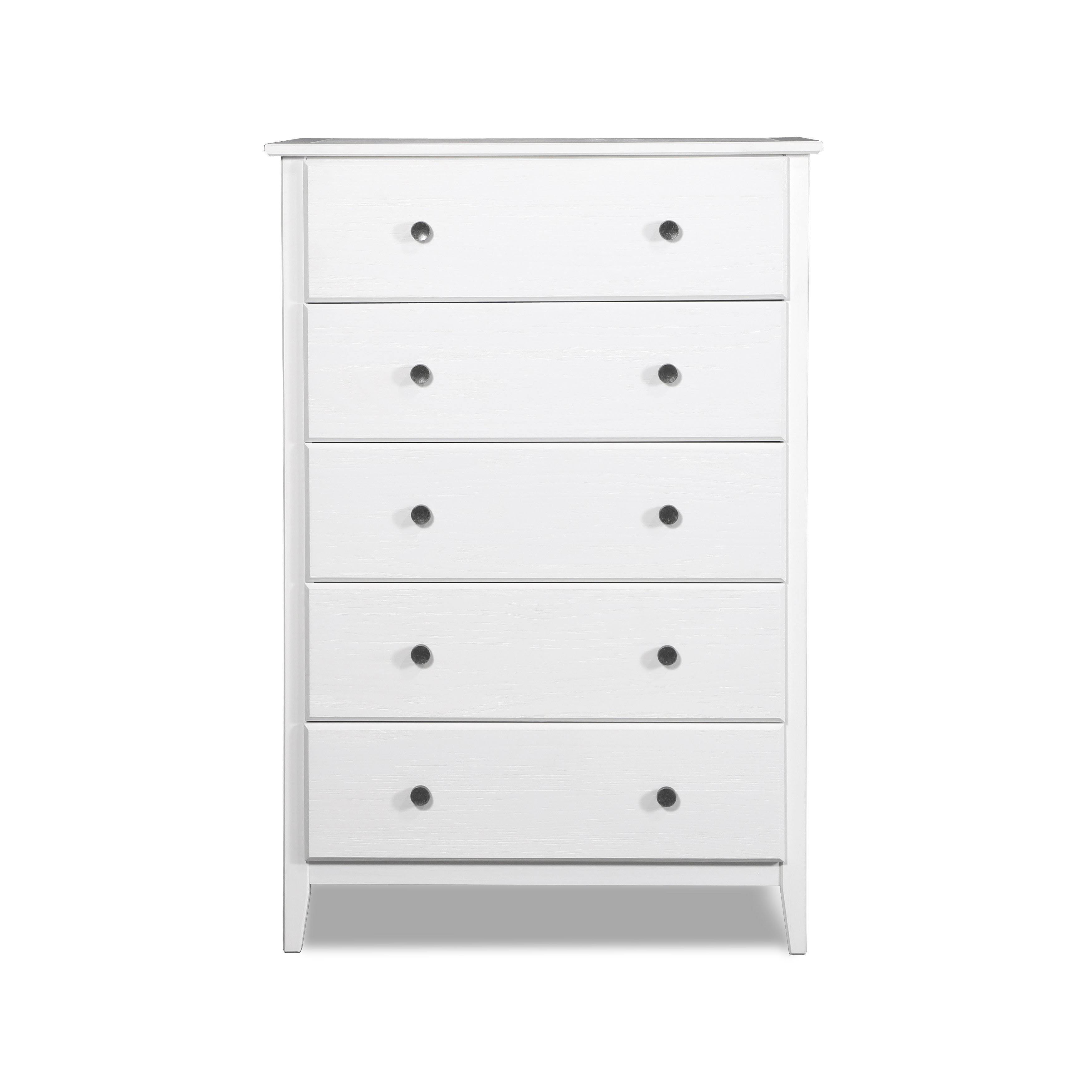 Grain Wood Furniture Greenport 5-Drawer Chest (Brushed White)