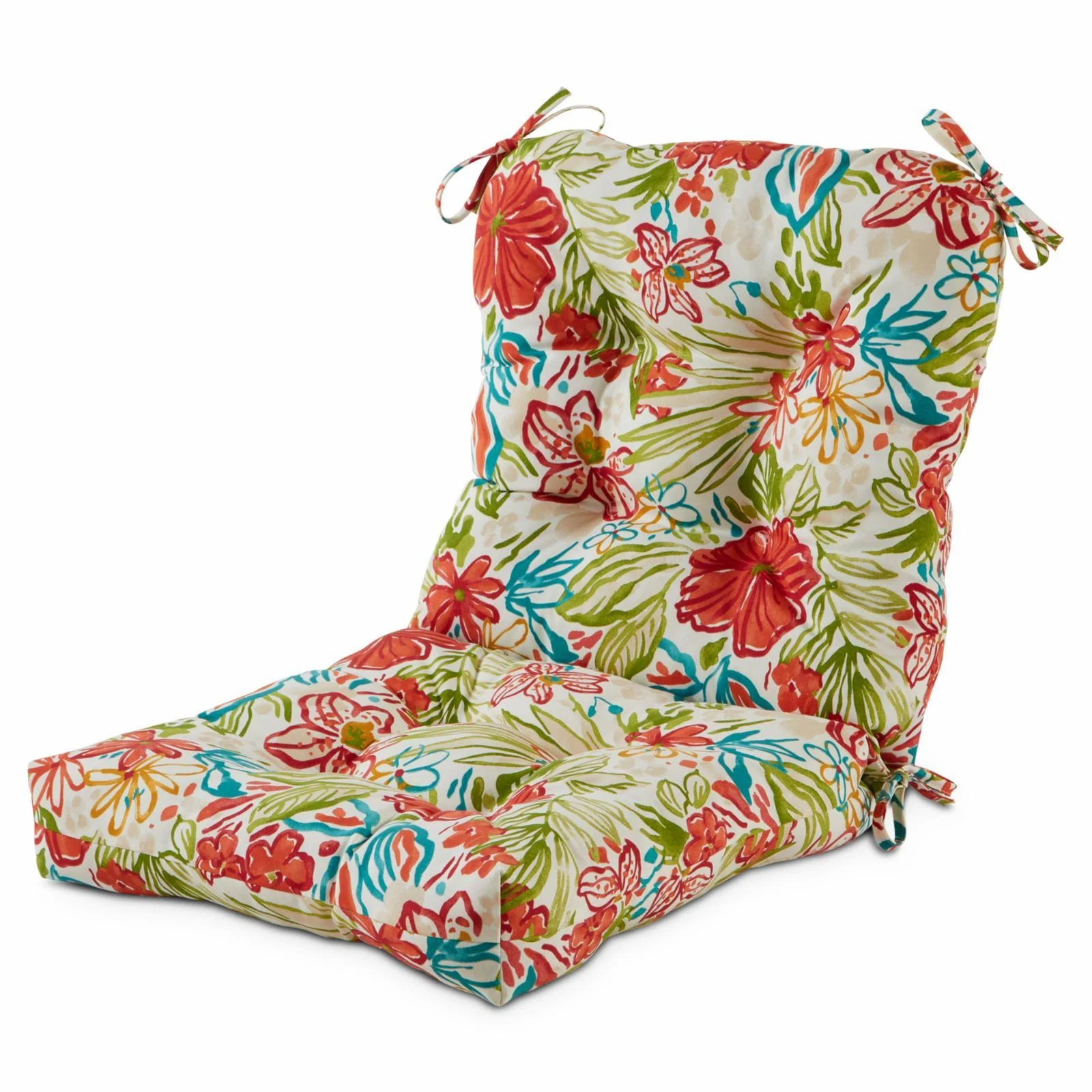 Greendale Home Fashions 42 x 21 in. Outdoor Seat/Back Chair Cushion Breeze Floral