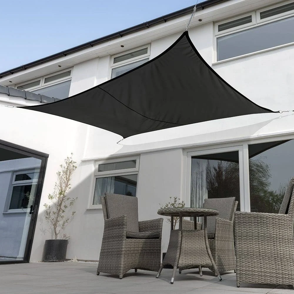 Kookaburra 13ft 1x22 x 9ft 10x22 Black Waterproof Woven Rectangle Sail Shade