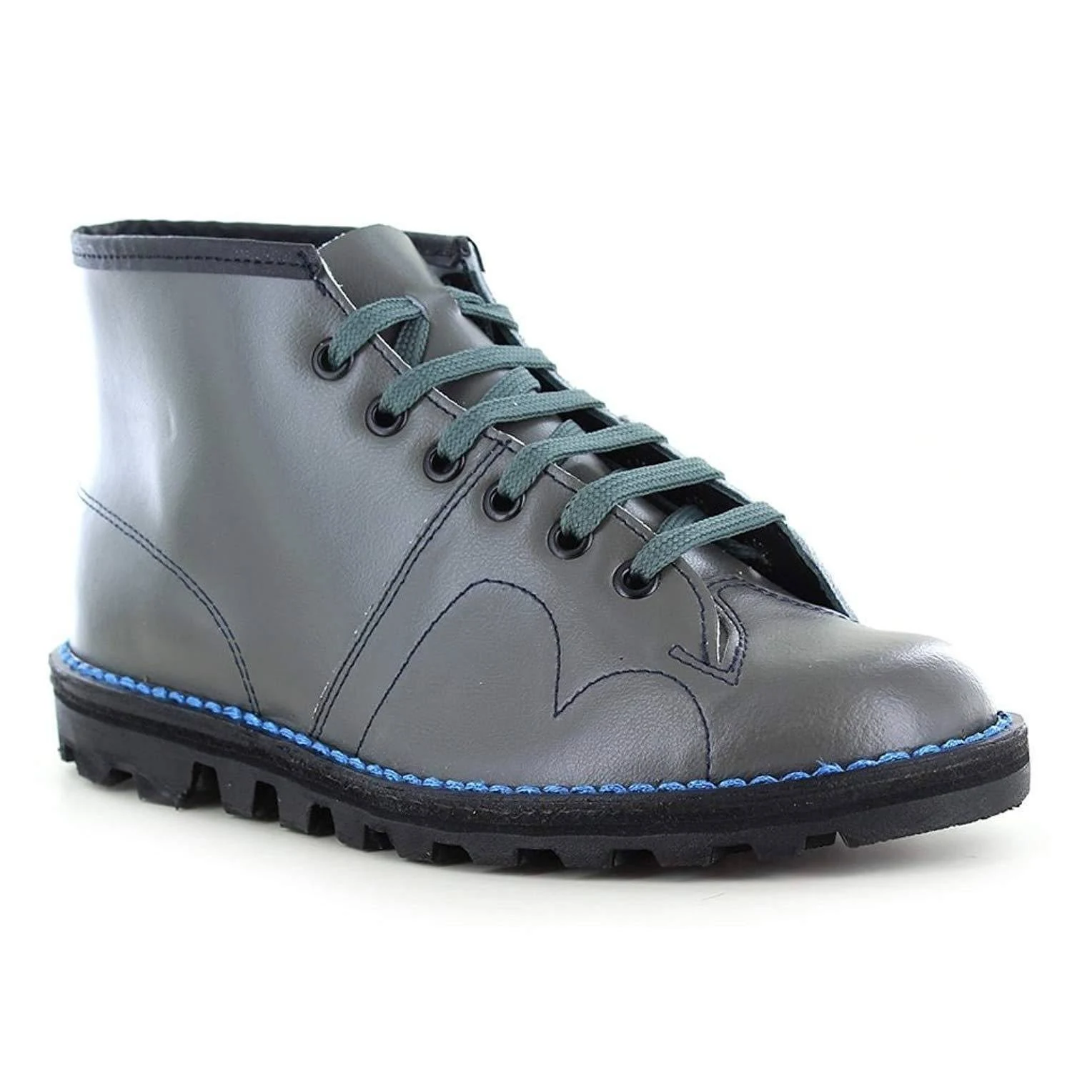 Grafters Unisex Original Leather Monkey Boots Grey: UK 9