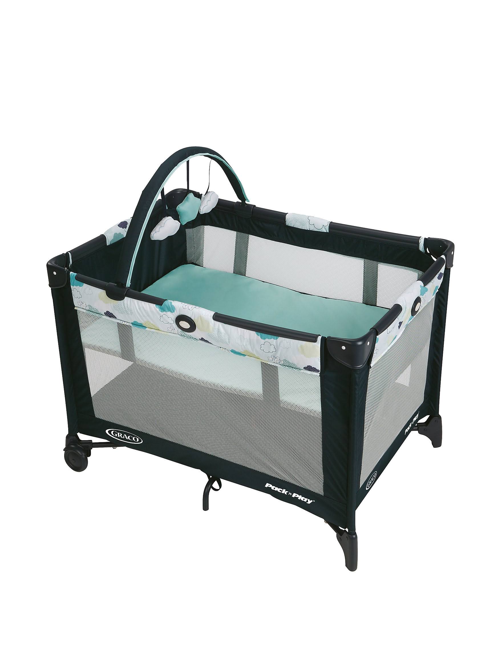 Graco Pack &n Play Playard with Automatic Folding Feet - Stratus , Gray