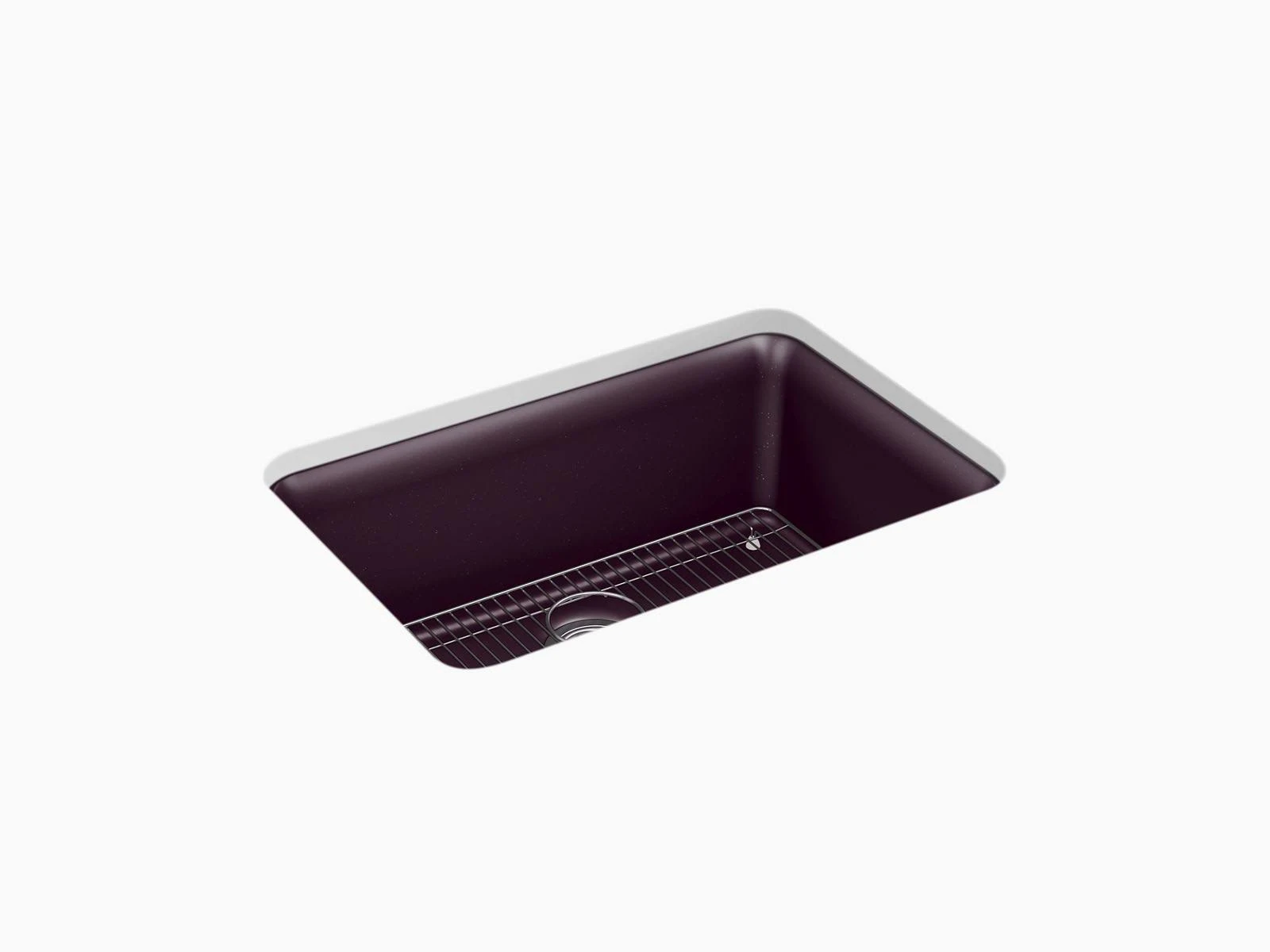 Cairn 27-1/2x22 x 18-5/16x22 x 9-1/2x22 Neoroc Undermount Single-Bowl Kitchen Sink with Rack