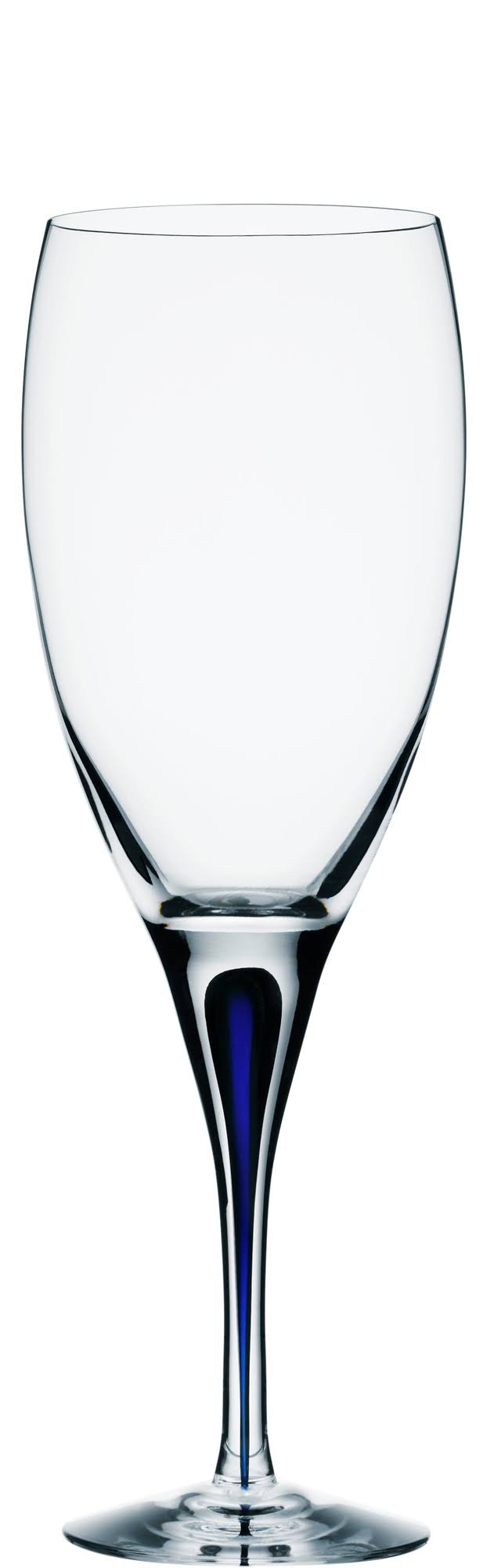 Orrefors Intermezzo Blue White Wine Glass