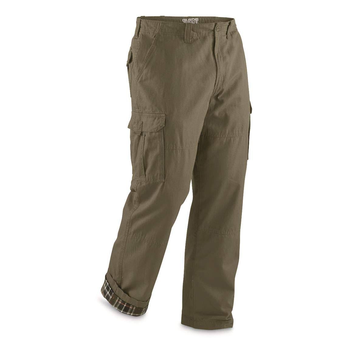 Guide Gear Men&s Flannel-Lined Cotton Cargo Pants