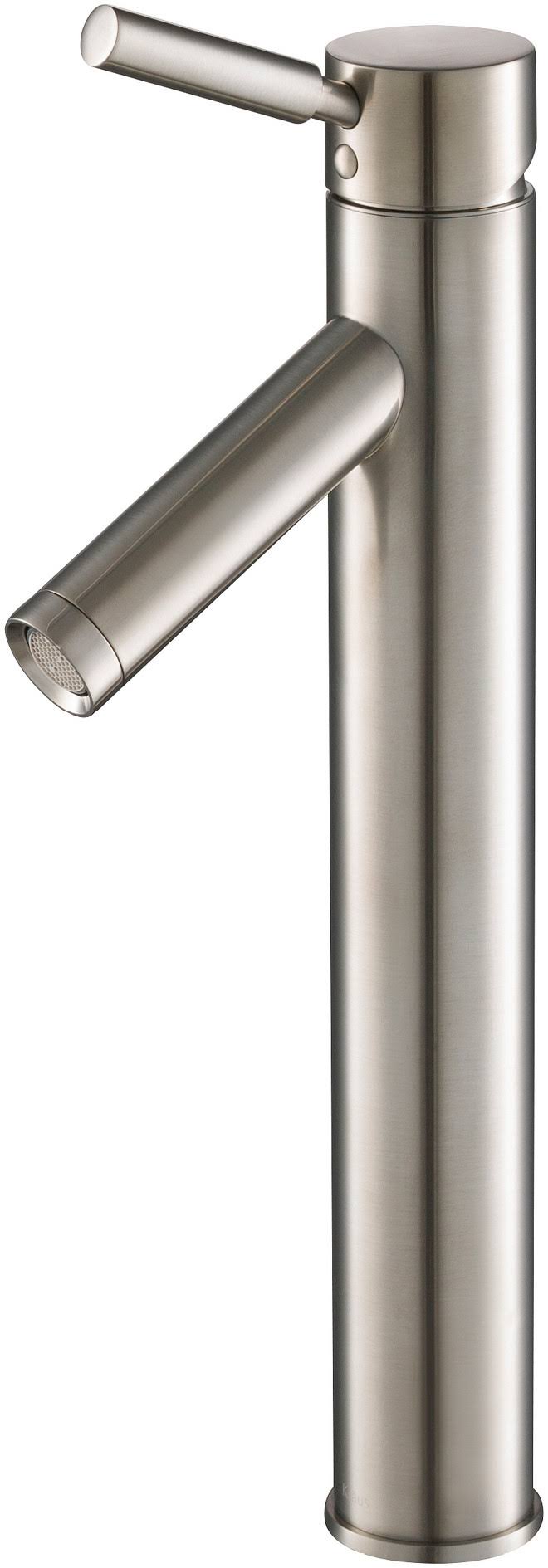 Kraus FVS-1002SN Sheven Single Lever Vessel Bathroom Faucet Satin Nickel