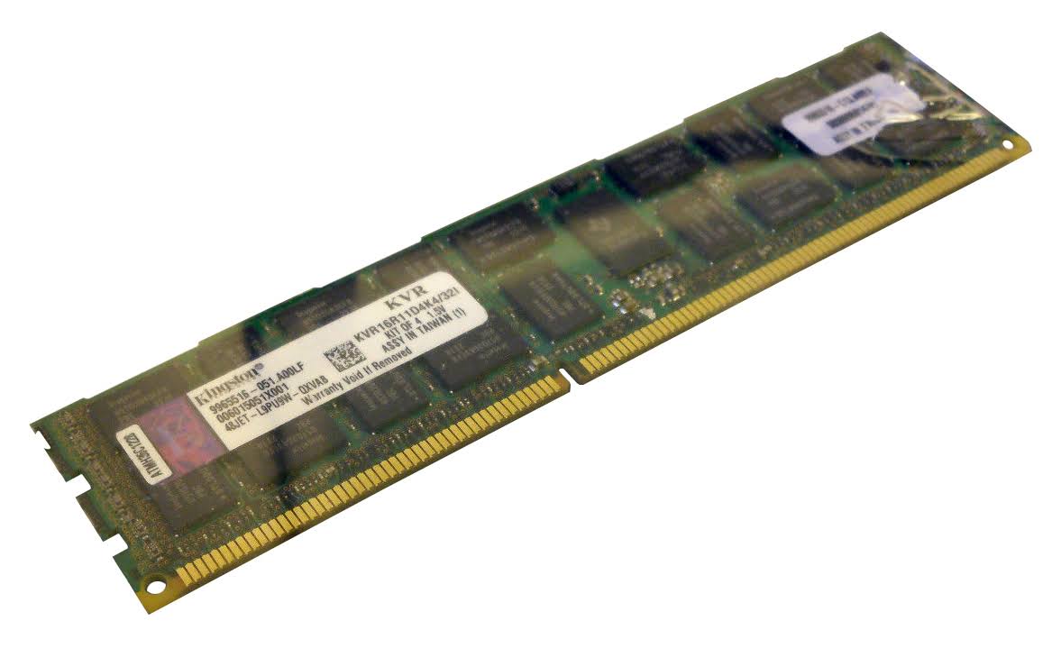 Kingston KVR16R11D4K4/32I 32GB 1600Mhz DDR3 ECC Reg CL11 DIMM Dr X4 in