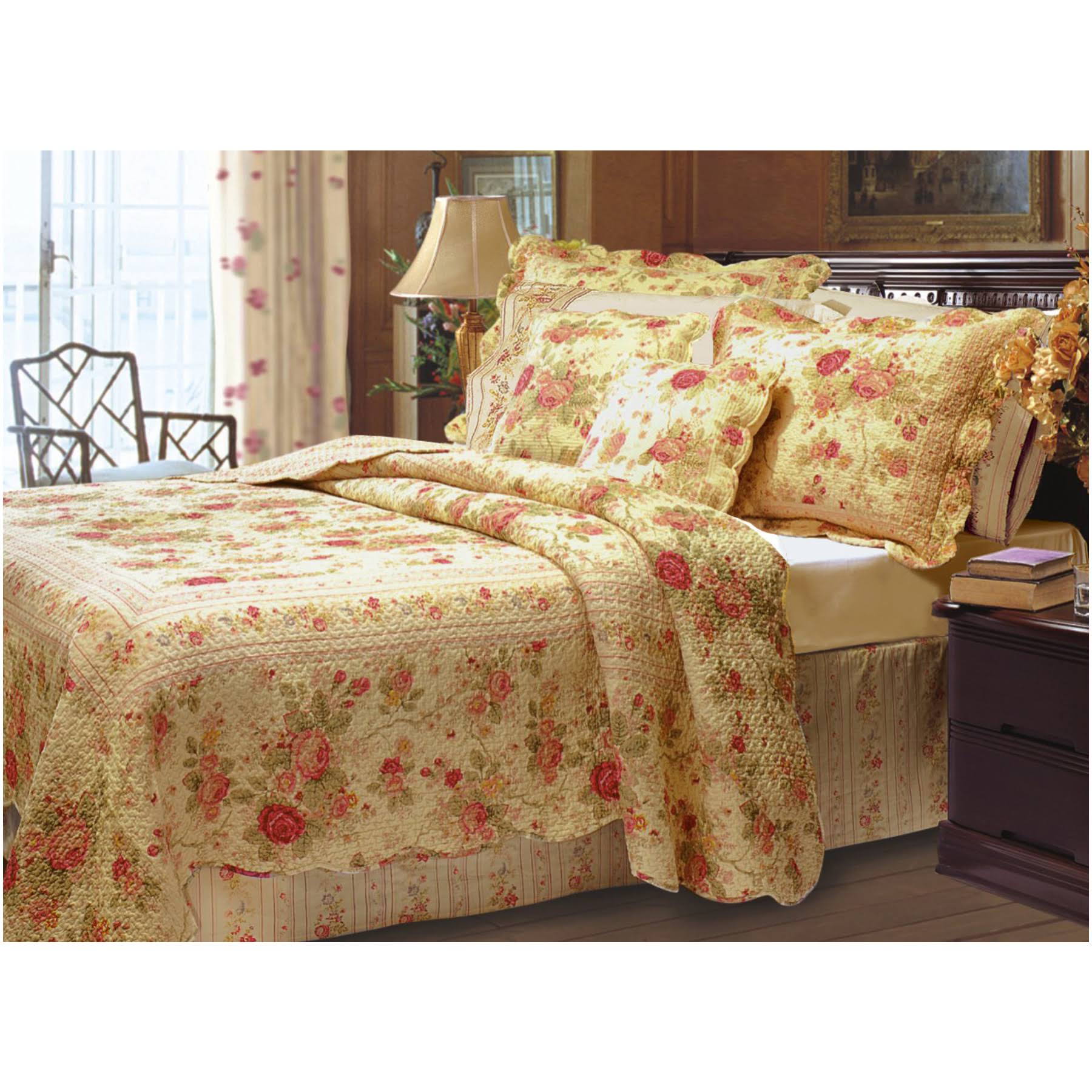 Greenland Home Antique Rose Full/Queen Quilt Set