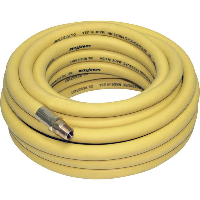 Goodyear 406712 Rubber Air Hose - 0. 375 x 25 ft. , 300 PSI - Model NO. 46544