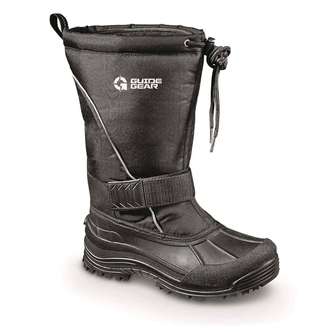 Guide Gear Men&s Snowmobile Winter Boots, 10D, Black
