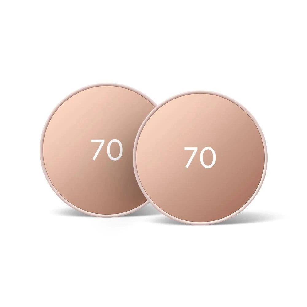 Google Nest Thermostat Sand 2-Pack, Brown