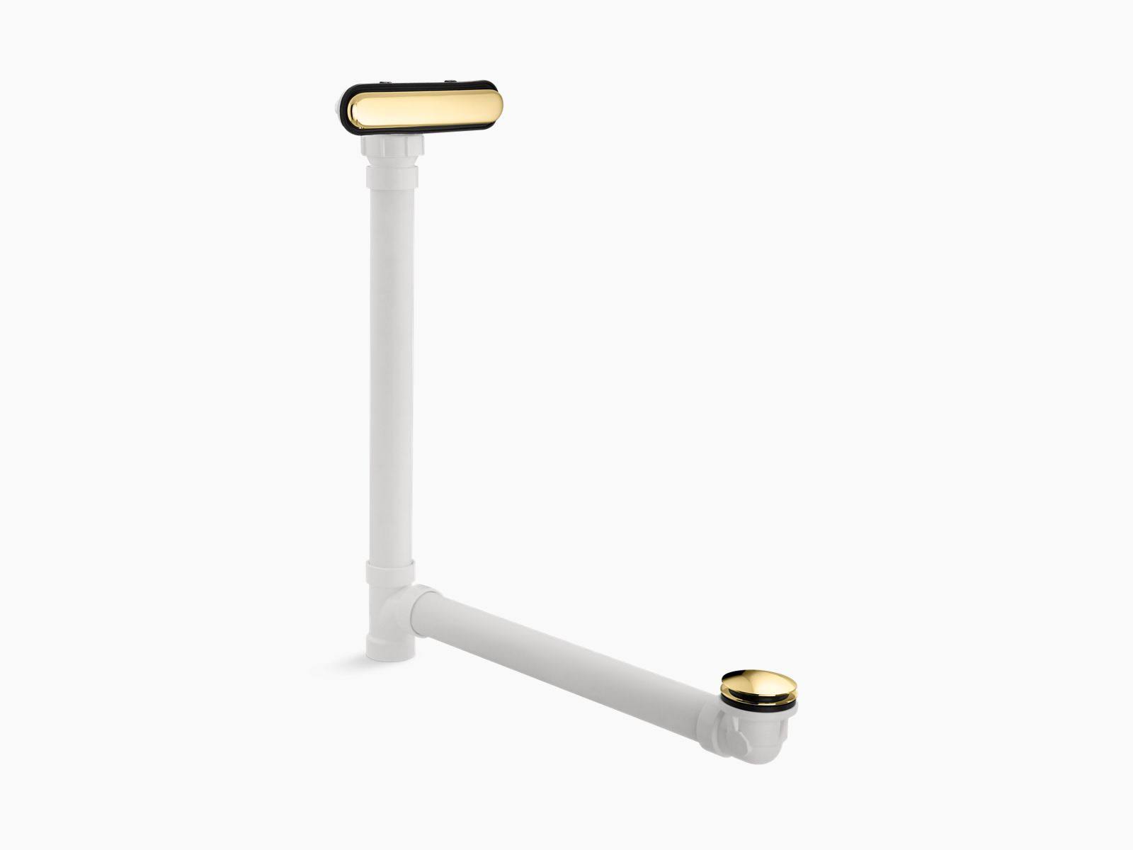 KOHLER K-7272-PB Clearflo Slotted Overflow Bath Drain, Vibrant Polished Brass