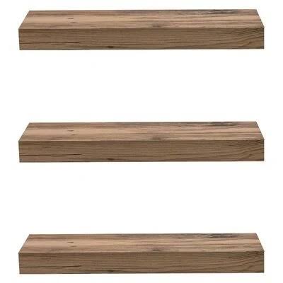 Finkle 3 Tier Floating Shelf Gracie Oaks Finish: Mahogany