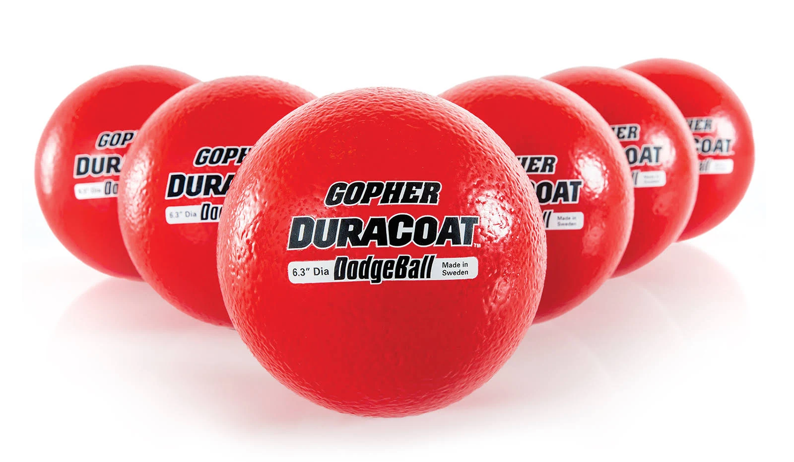 Gopher Duracoat Foam Dodgeballs - Red 6.3x22 Diameter