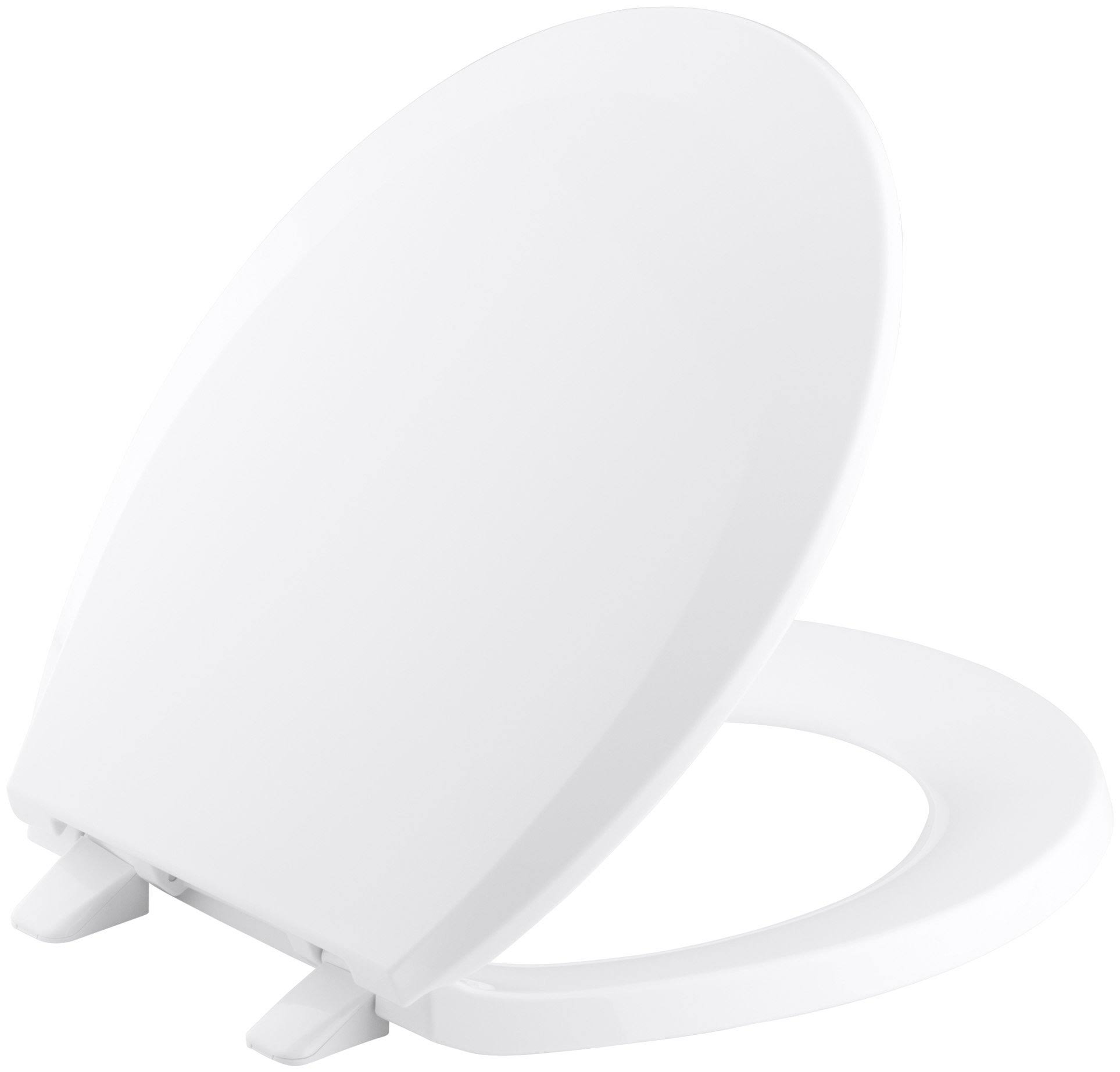 Kohler Lustra with Quick-Release Hinges Round-Front Toilet SEAT, White
