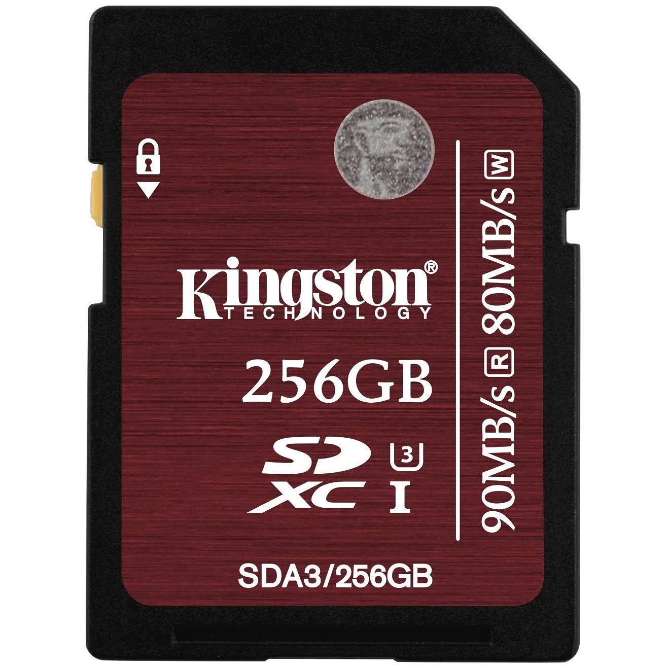Kingston 256gb SDXC Class 3 Flash Card (SDA3/256GB)
