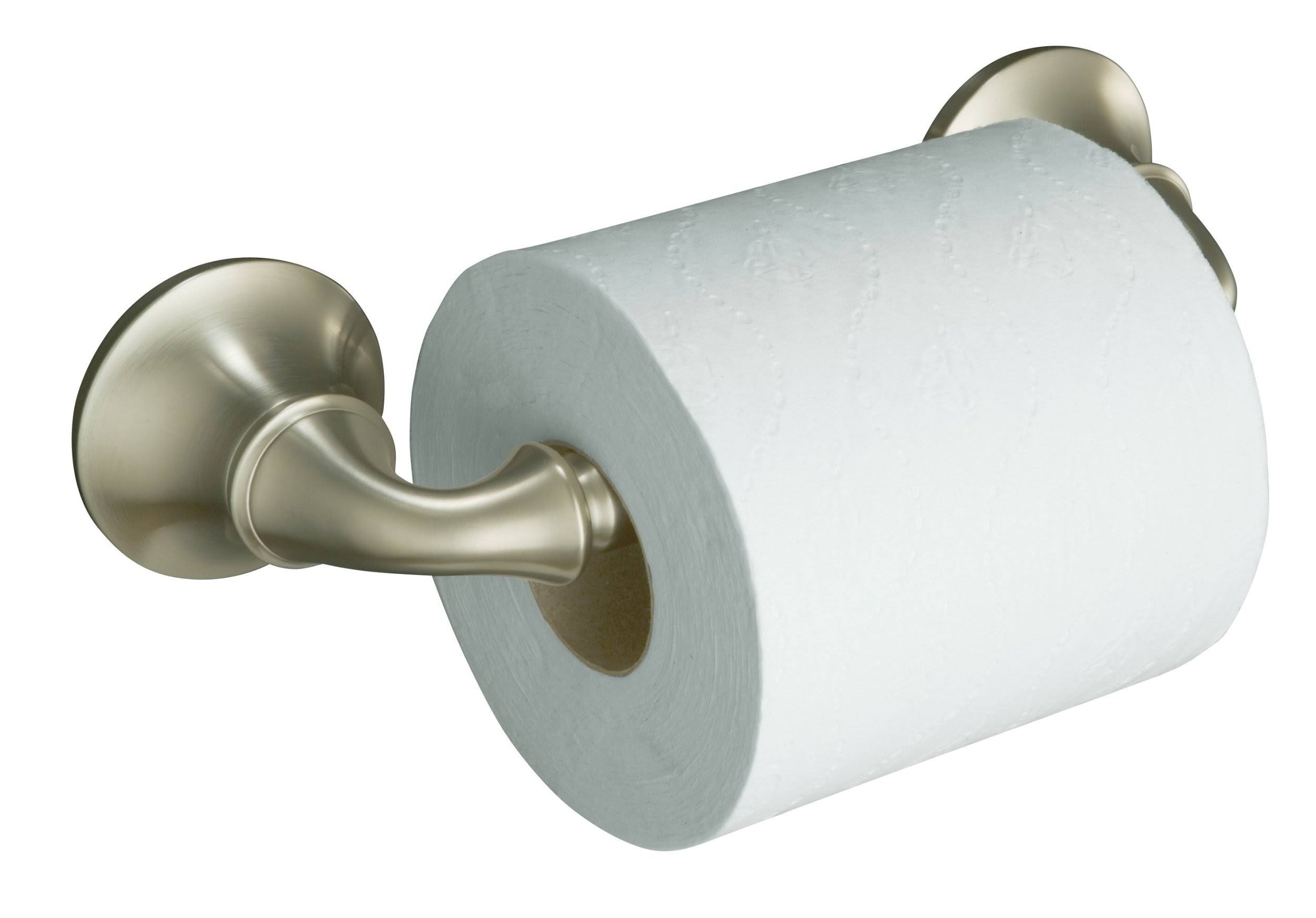 Kohler 11374-BN Forte Sculpted Toilet Tissue Holder - Vibrant Brushed Nickel