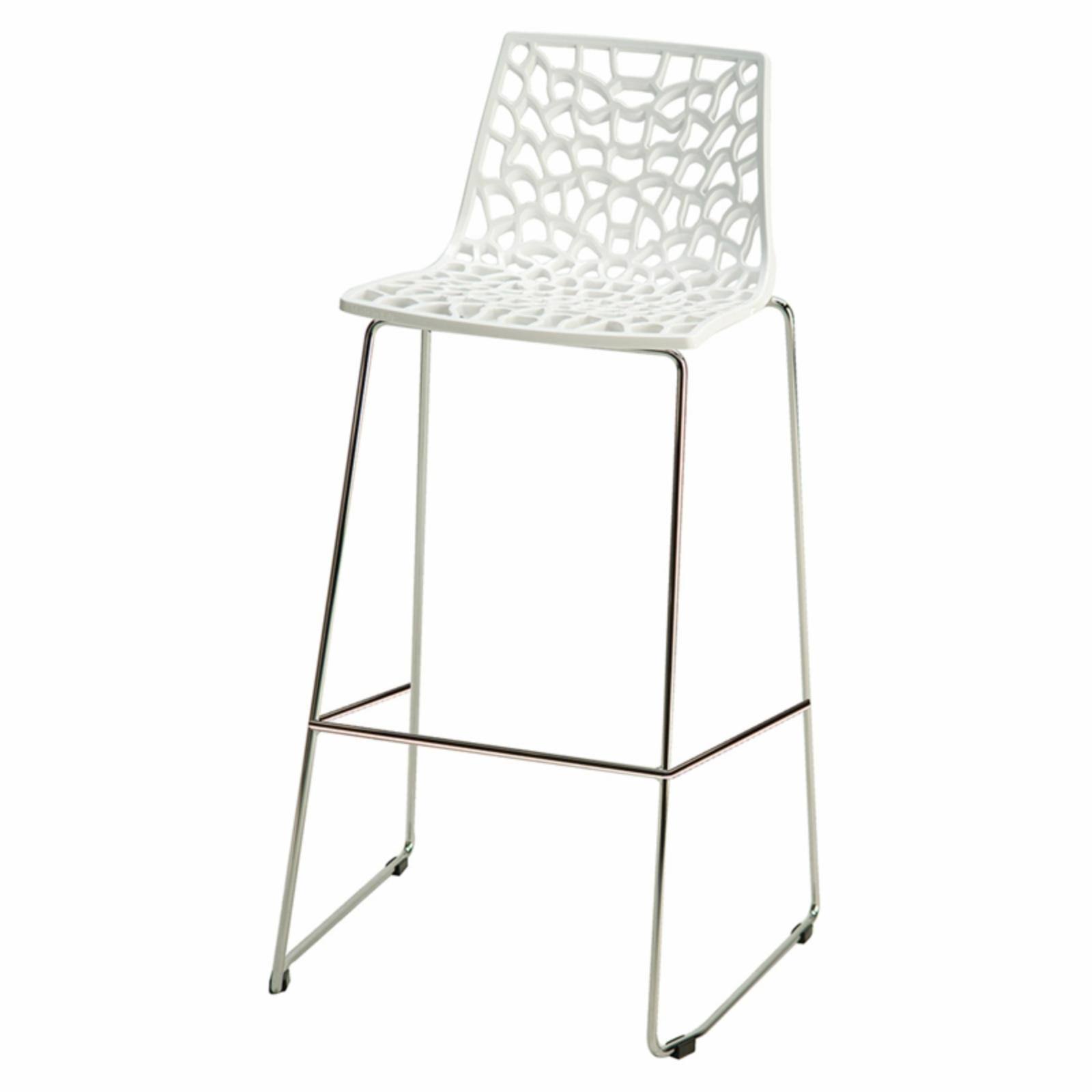 Grandsoleil 30 Bar Stool; Glossy White