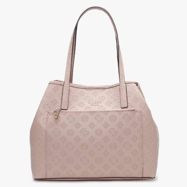 Guess Vikky Signature Logo Almond Tote Bag Accessories: One-Size, Colo