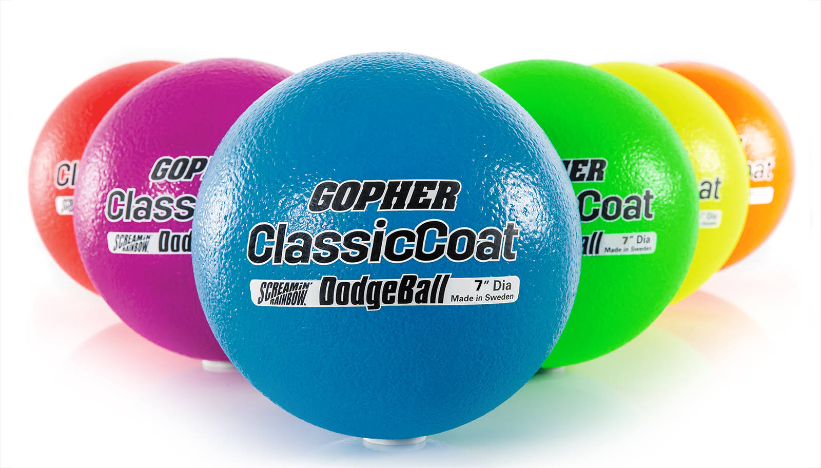 Screamin& ClassicCoat Dodgeballs - Screamin& Rainbow 7x22 Diameter