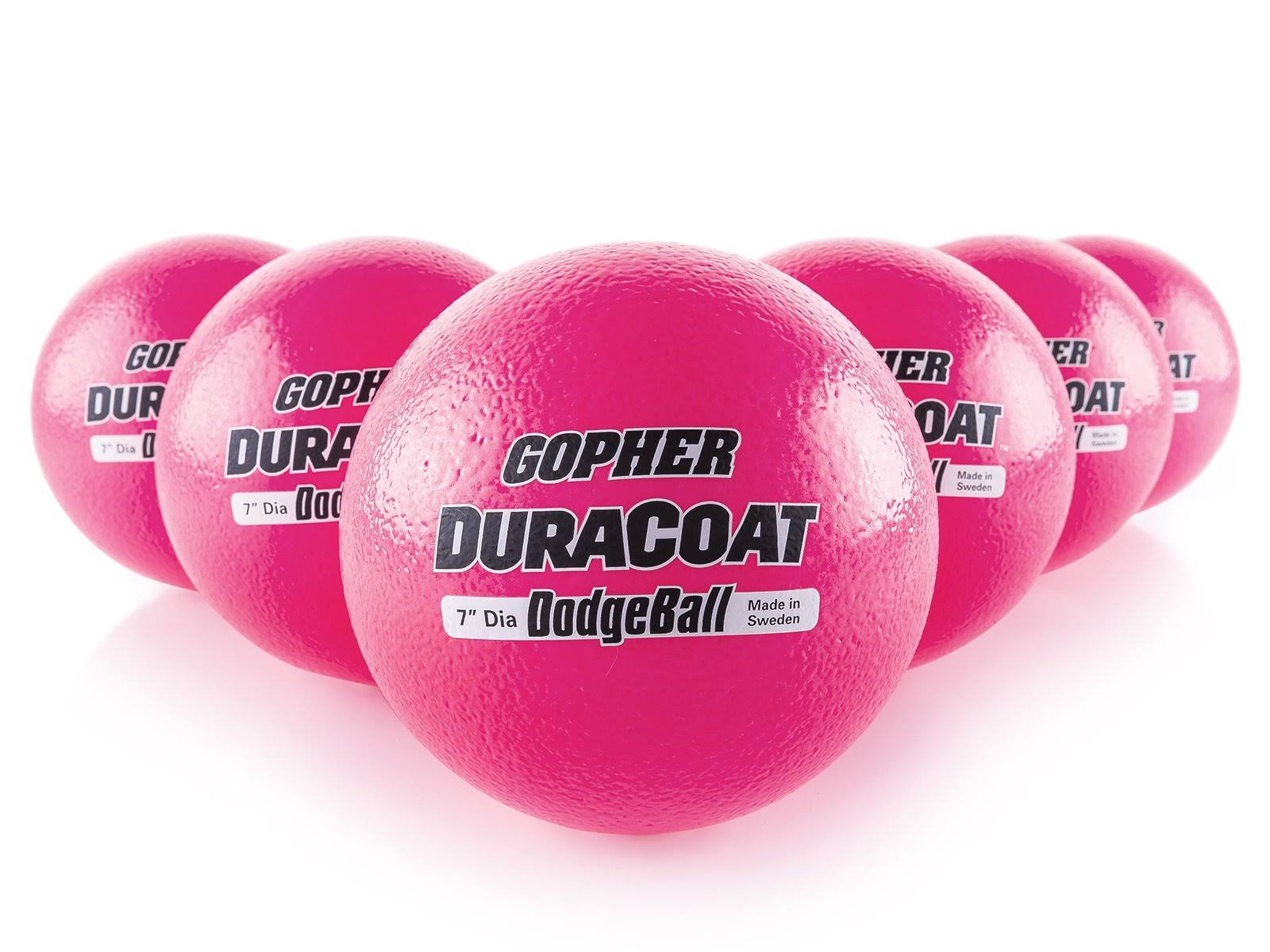 Gopher DuraCoat-Foam Dodgeballs - 7x22 Dia, Pink, Set of 6