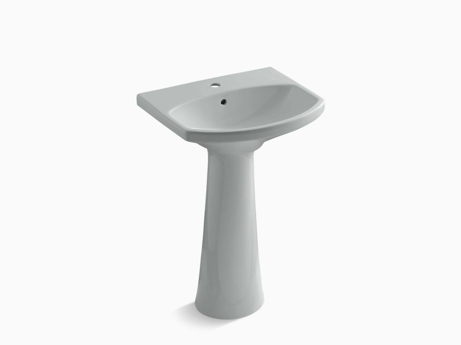 Kohler 2362-1-95 Cimarron Pedestal Bathroom Sink with Single Faucet Hole - Ice Grey