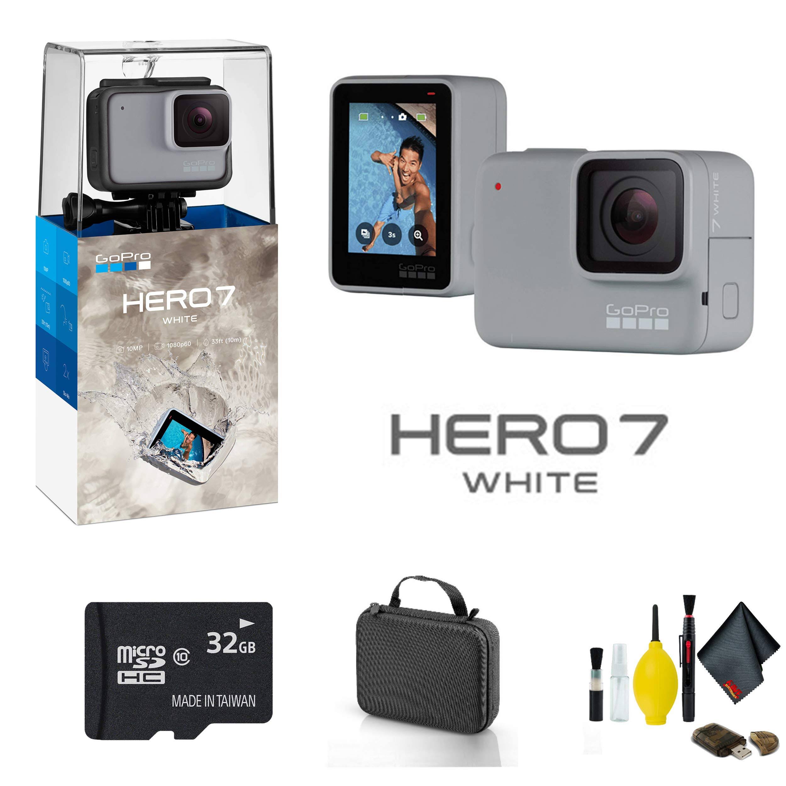 GoPro Hero7 White - Bundle Includes: 32GB Memory Card, Case More - Starter Bundle