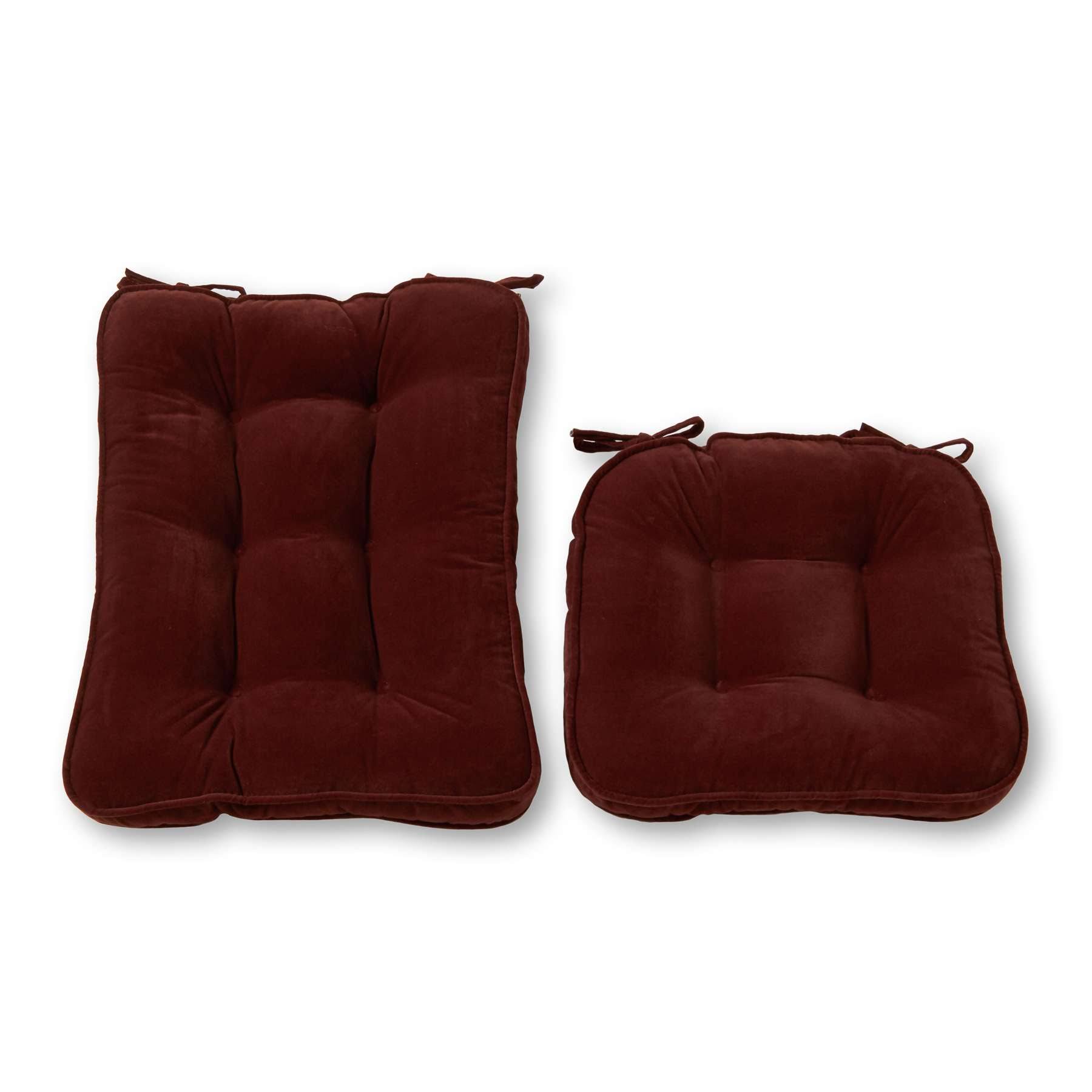 Greendale Home Fashions Hyatt Standard Rocking Chair Cushion Set, Burgundy