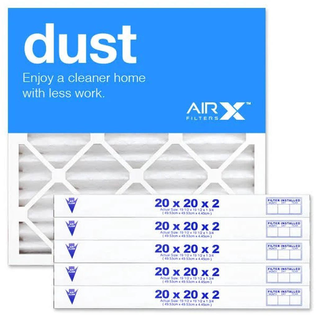 AIRx Filters Dust 20x20x2 Air Filter Replacement Pleated MERV 8, 6-pk