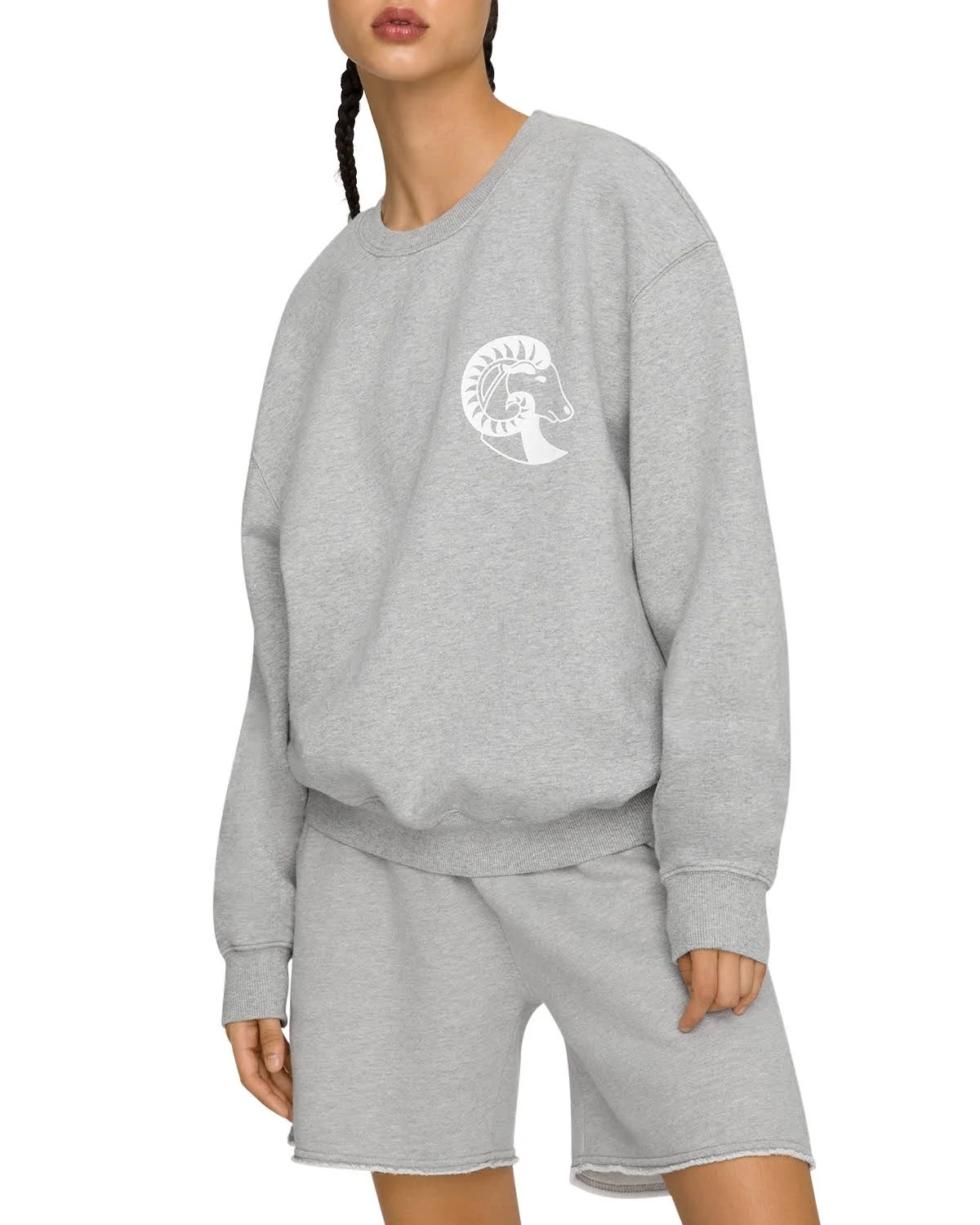 Women&s Aries Boyfriend Sweatshirt Size 5 | Good American