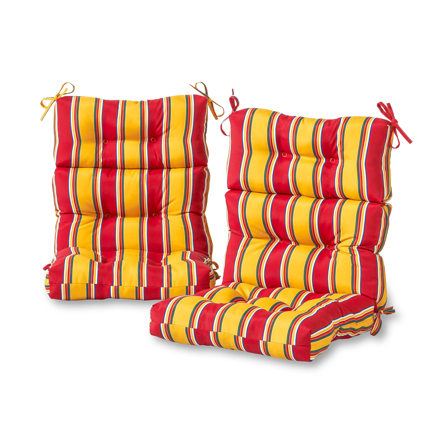 Greendale Home Fashions Carnival Outdoor High Back Chair CUSHION, Set of 2