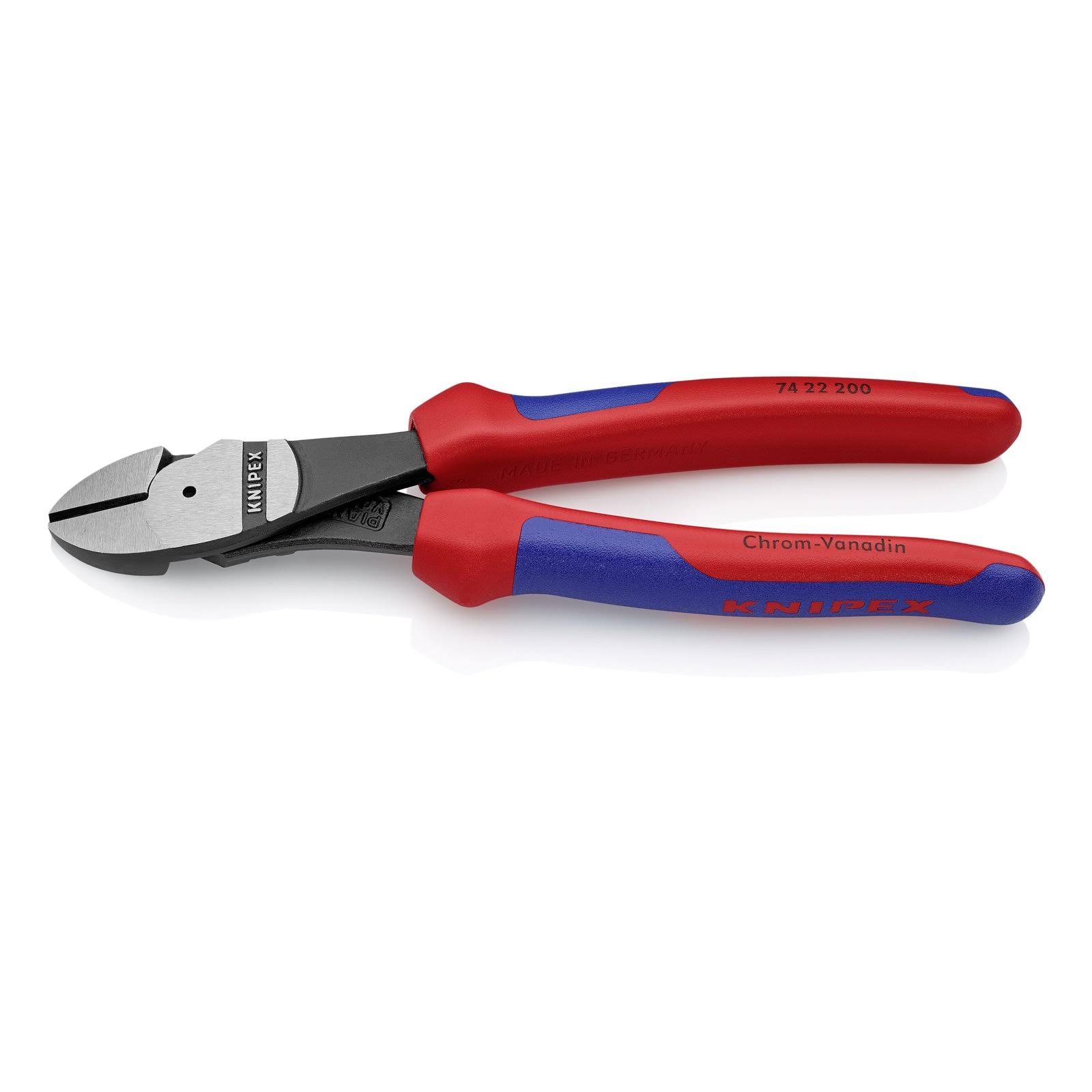 Knipex 74 22 200 Comfort Grip High Leverage Angled Diagonal Cutter
