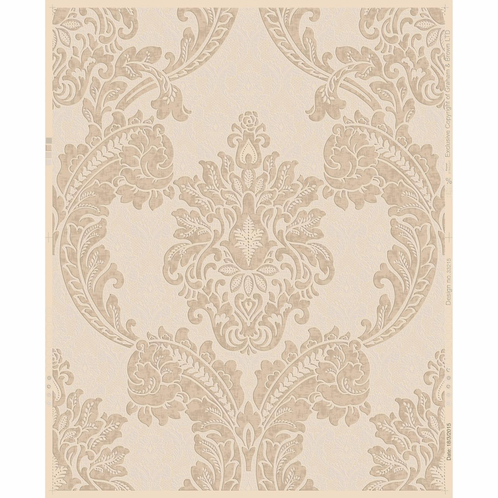 Graham u0026 Brown Regent Wallpaper, Neutral