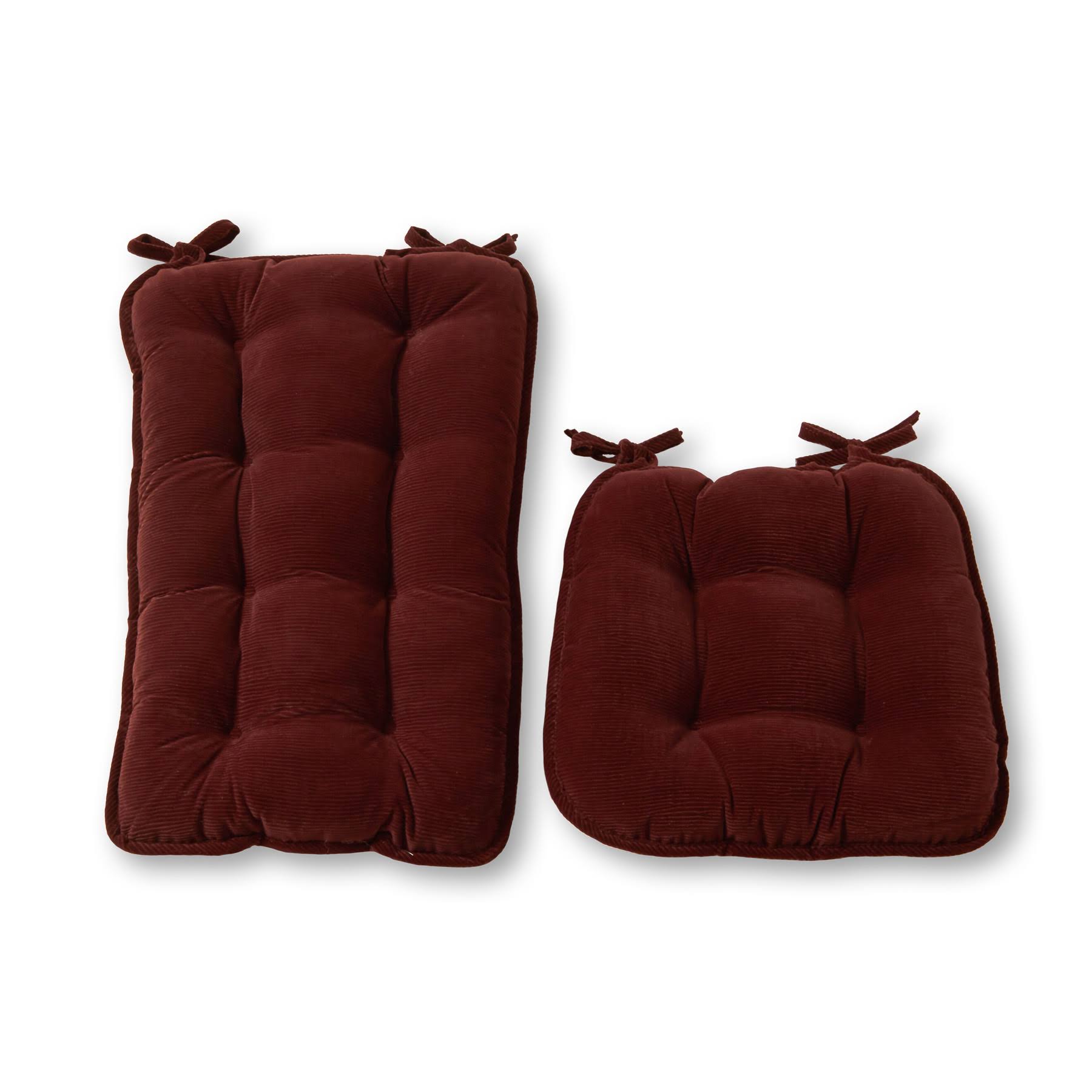Greendale Home Fashions Wine Cherokee Jumbo Rocking Chair Cushion Set