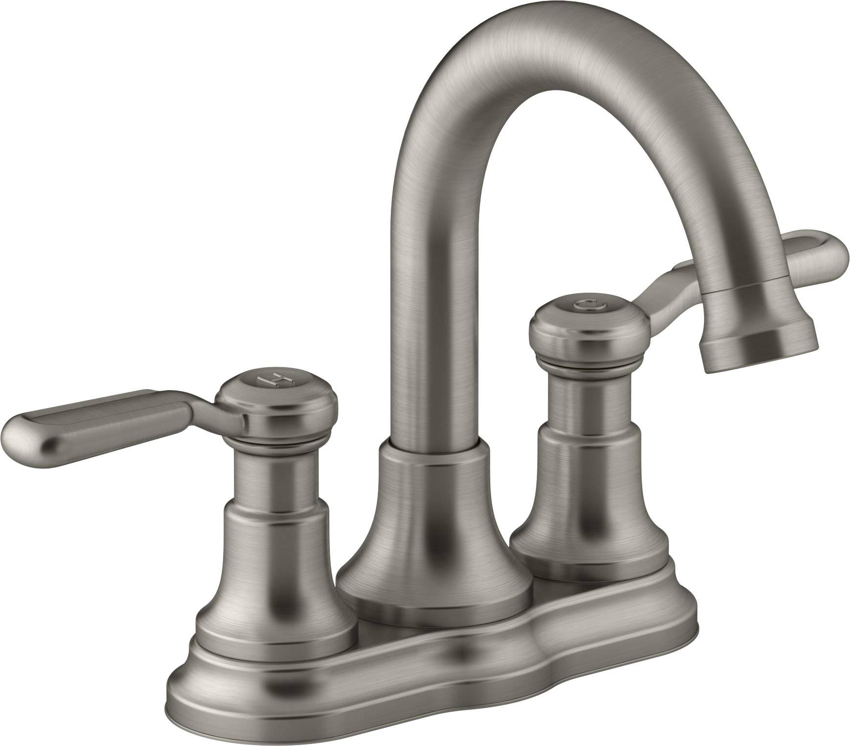 Worth 4 in. Centerset 2-Handle Bathroom Faucet in Vibrant Brushed Nickel