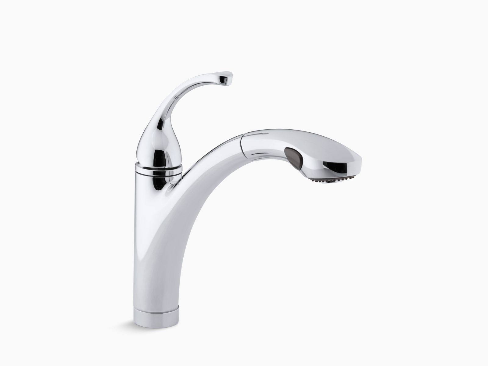 Kohler Forte Single-Handle Pull-Out Spray Kitchen Sink Faucet, Polished Chrome, K-10433-CP